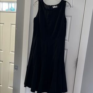 Classic Sleeveless Black Fit-and-Flare Dress